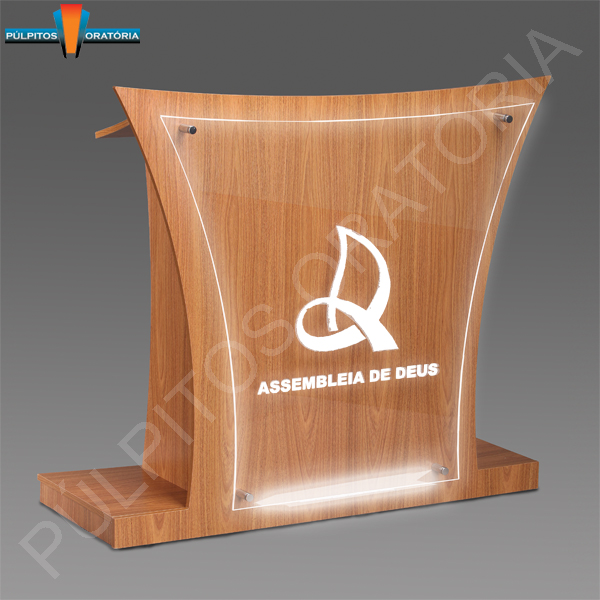 Púlpito de Madeira MDF e Acrílico MP 12 - Imagem 5