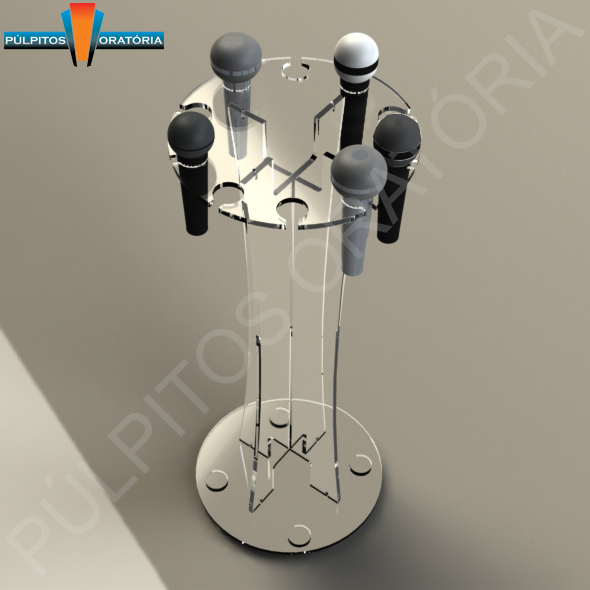 Porta Microfone em Acrílico Serve Como Mesa de Apoio - Imagem 8